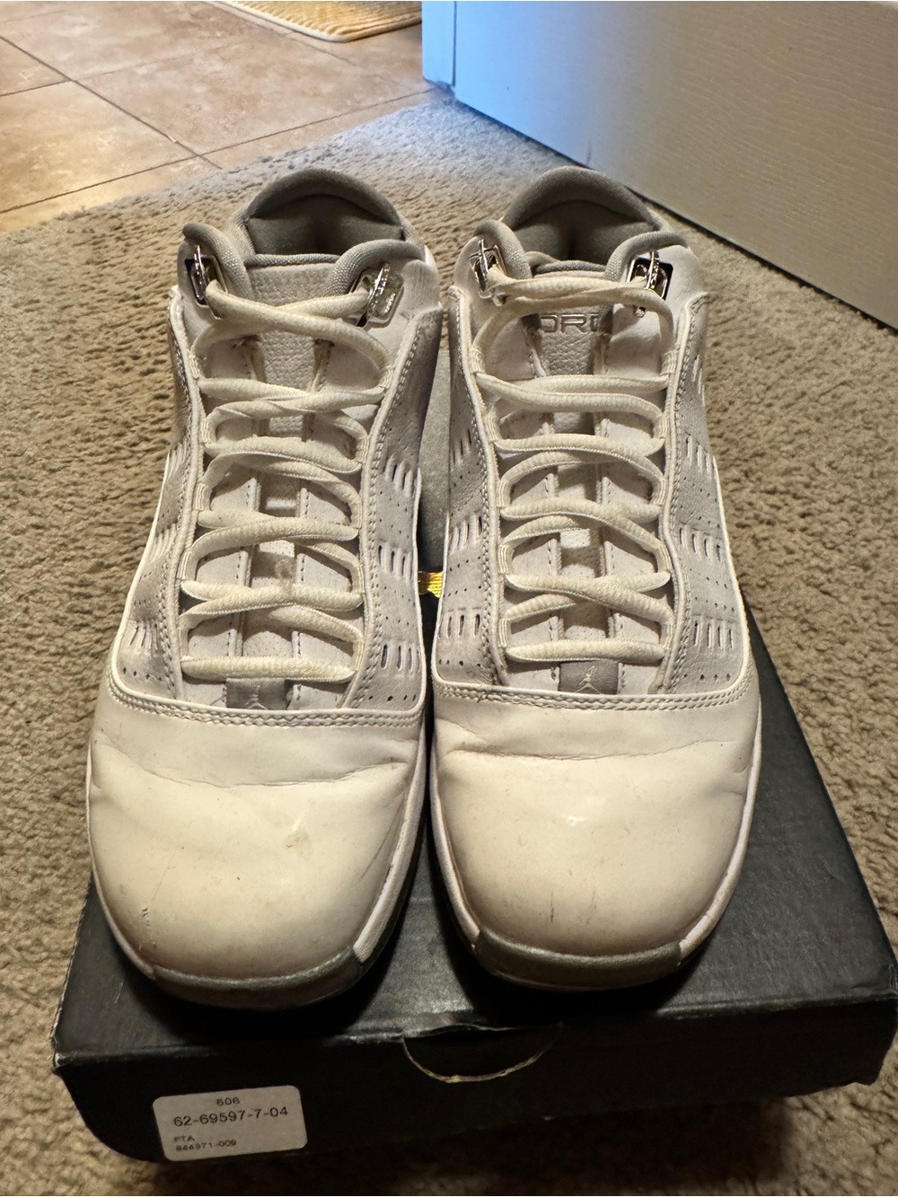 Jordan One6One7 Men's White/Metallic Silver sneakers